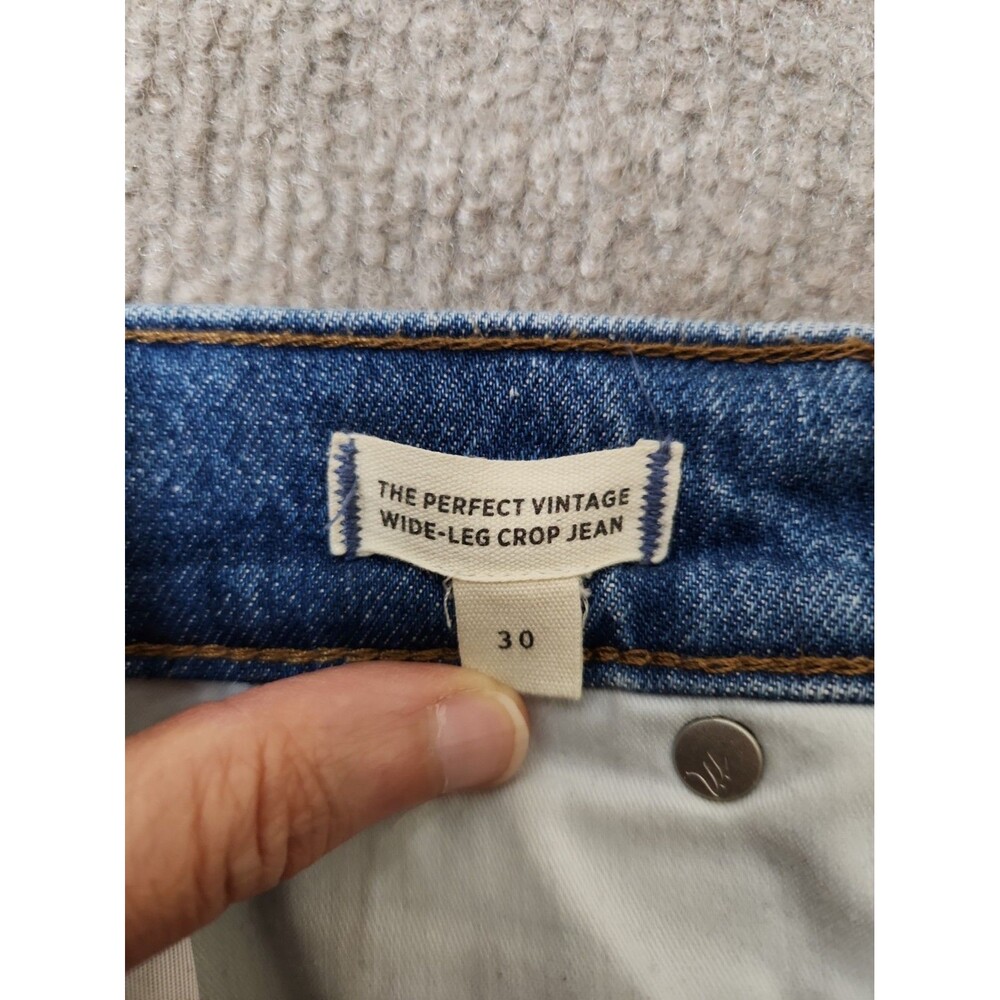 Madewell Perfect Vintage Wide-Leg Crop Jeans Womens 30 Blue Medium Wash - Picture 10 of 12